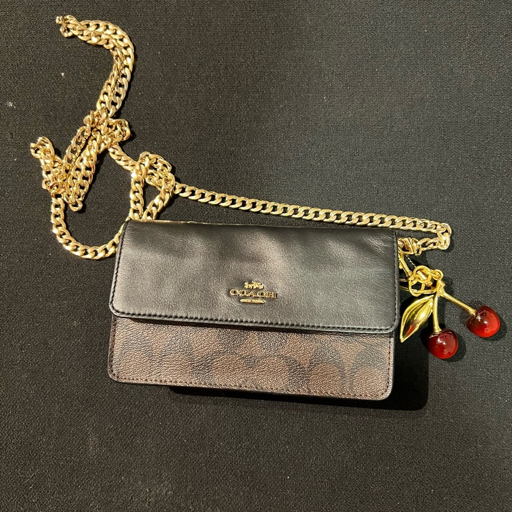 Coach Signature Fold Over Wristlet